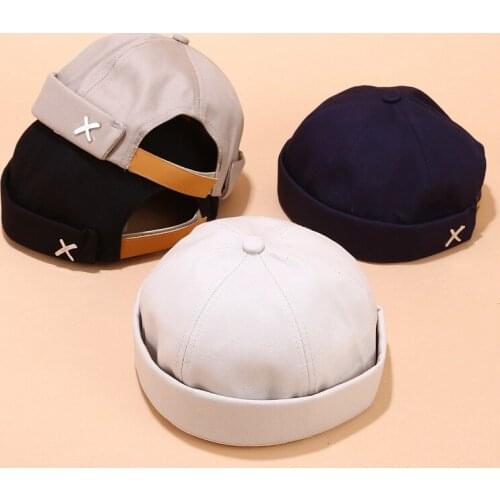 Summer Cotton Brimless Cap hats for men street hip hop hat retro casual womens beanie hats Unique portable sun hat