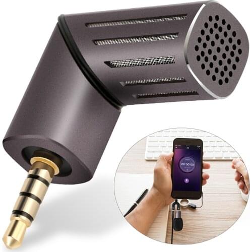 Photography Mini Singing Recording Microphone Mic Omnidirectional 3.5mm TRRS for iPhone Android Smartphones Tablets Stabilizers
