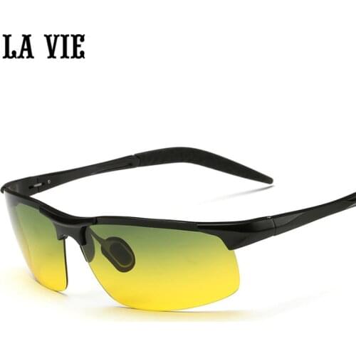 Night Vison Aluminum-magnesium Alloy Mens Polarized Sunglasses Reduce Glare Driving Sun Glass Goggles Oculos De Sol Gafas