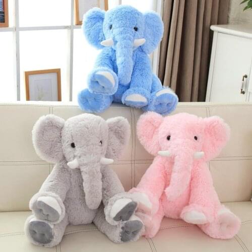 Stuffed Soft Elephant Plush Toys for Children Cute Animal Doll for Kids Birthday Christmas Gift