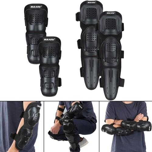 4Pcs Motorcycle Knee Protector Bicycle Kneeling Cycling Racing Tactical Skate Knee Pads Guard Elbow Pad Knee Support