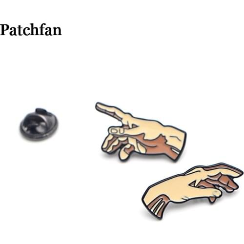 Patchfan The Creation of Adam Zinc Enamel pins Trendy medal para backpack shirt clothes bag brooches badges for men women A2077