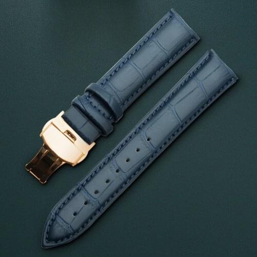 Watchband 12 13 14 15 16 17 18 19 20 21 22 24mm Calf Genuine Leather Watch Band Alligator Grain Watch Strap for Tissot Seiko