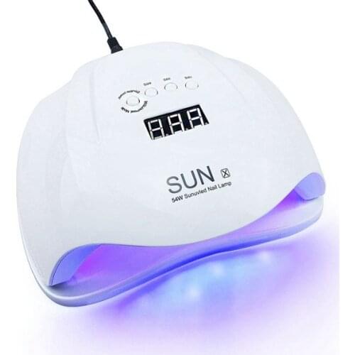Sun X 54 W Nail Gel Dryer Machine Uv Led Lamp For Nail Dryer Professional White Light Polish Machine Fast Dryer Nail Art Tools