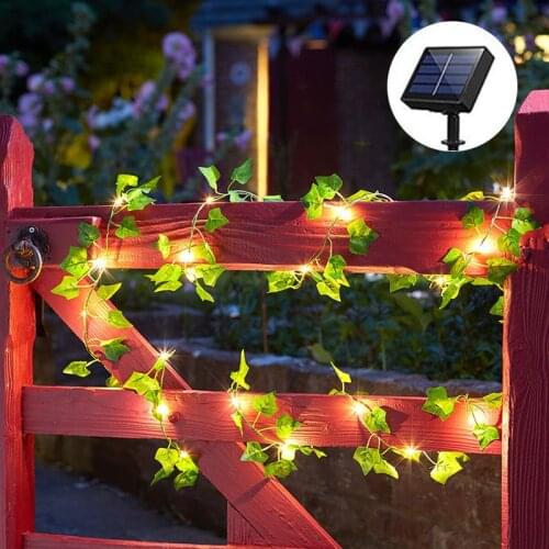 Solar Led Light Outdoor Maple Leaf String Light Fairy Lights 5M/10M Outdoor Lights Garland Festoon Led Light Garden Decoration