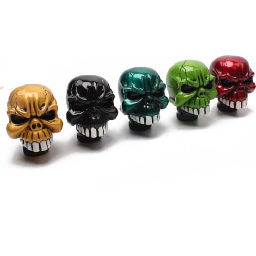Universal Fit Almost Car Manual Operation Skull Style Car Gear Shift Knob Shifter Lever Resin 5Colors Big Promotions