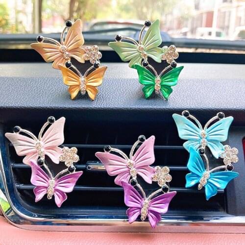 Universal Car Air Conditioning Outlet Perfume Clip Butterfly Style Fragrance Freshener Car Interior Accessories Decoration