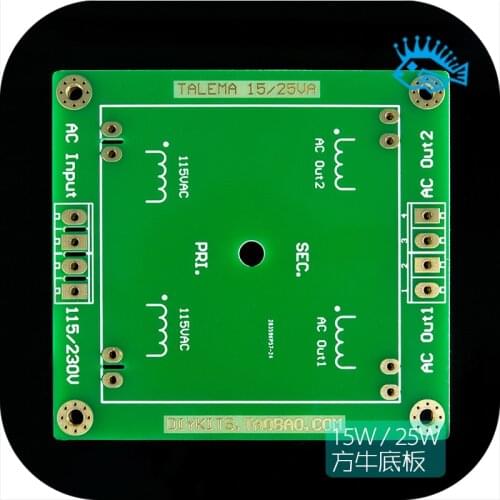 TALEMA square blue shell sealing ring cattle transformer 15/25VA dedicated fixed bottom PCB circuit board