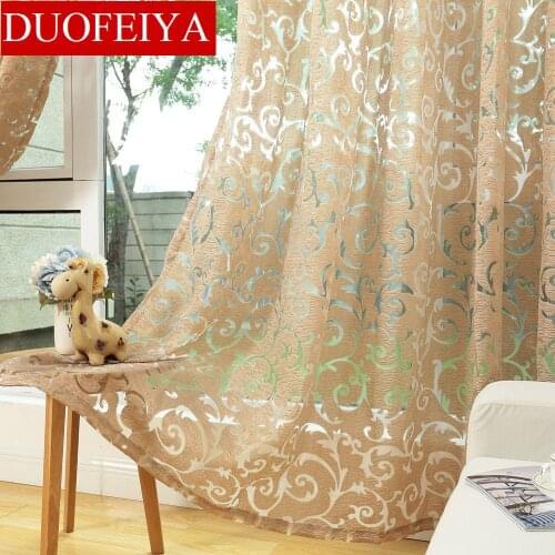 European Style Jacquard Curtain for Home Window Treatments Short Kitchen Modern Living Room Ready Made