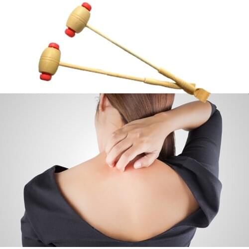 1 Pcs Durable Bamboo Massager Back Scratcher Wooden Body Roller Stick Backscratcher