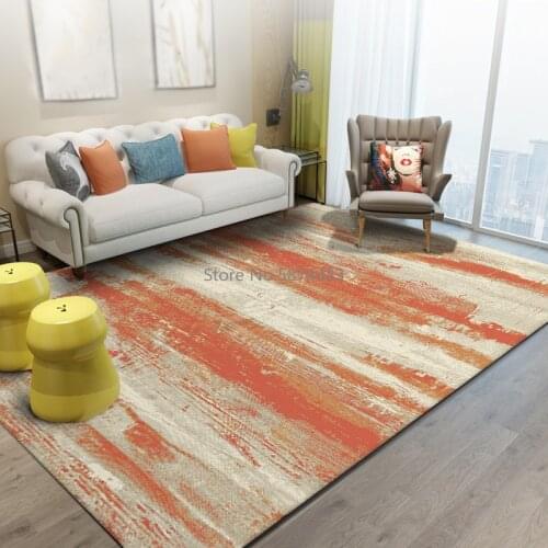 200*300cm Modern Minimalist Abstract Watercolor Light Yellow Orange Bedroom Living Room Door Mat Non-slip Bedside Mat