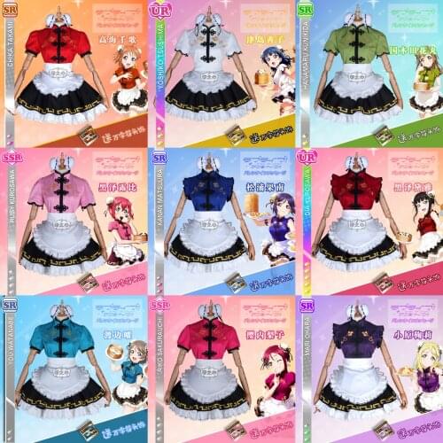 Anime! Lovelive Sunshine Aqours Takami Chika All Members Cheongsam Unawakeing Lovely Lolita Dress Cosplay Costume Free Shipping