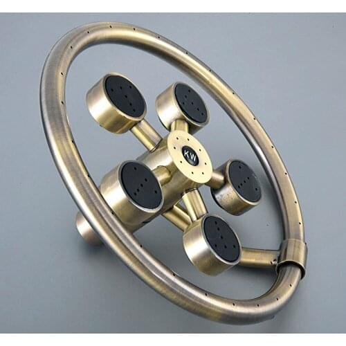 Antique Bronze Rainfall Bathroom Top Spray Rain Shower Head Accessories (Standard G1/2".)dsh256