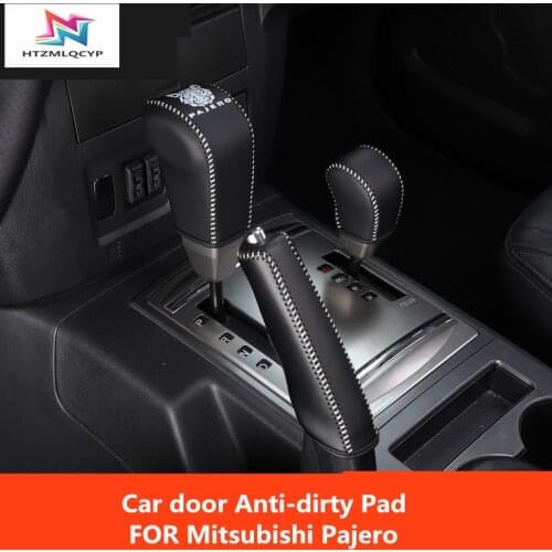 Automotive Gear Shift Collars Handbrake Grips FOR Mitsubishi Pajero V93 V97 Interior Protection Film