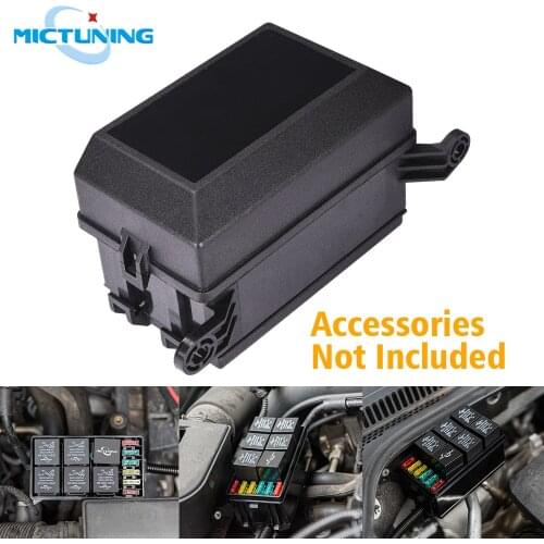 MICTUNING 6 Relays&6 ATC/ATO Fuses Holder Block 12-Slot Relay Fuse Box with 41pcs Metallic Pins for Automotive Marine Engine Bay