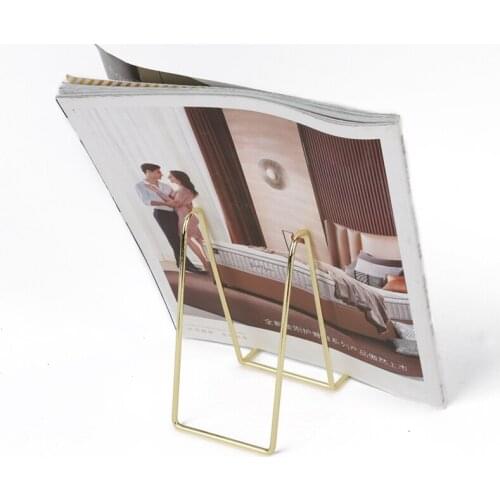 Easel Exquisite Bookshelf Dish RackIron Art Display Stand Plate Bowl Picture Frame Photo Book Pedestal Holder Home Decoration