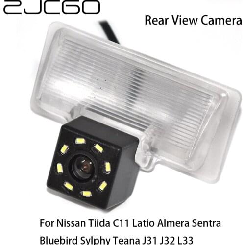 ZJCGO Car Rear View Reverse Back Up Parking Camera for Nissan Tiida C11 Latio Almera Sentra Bluebird Sylphy Teana J31 J32 L33