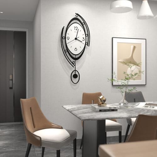 MEISD Quality Clock Large Wall Clock Black Pendulum Room Decor Watch Quartz Hanging Horloge Metal Pointer On Sale Free Shipping