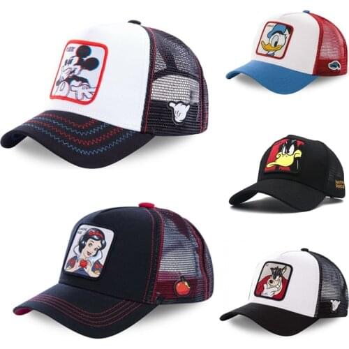 Cartoons Disney Mickey Mouse Hat Snapback Cotton Baseball Cap Men Women Hip Hop Caps Sunhat Dad Mesh Trucker Hats Dropshipping