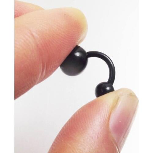 2 Pieces Soft Flexible White Acrylic Belly Button Ring Clear UV Belly Ring Navel Rings Body Piercing Jewelry