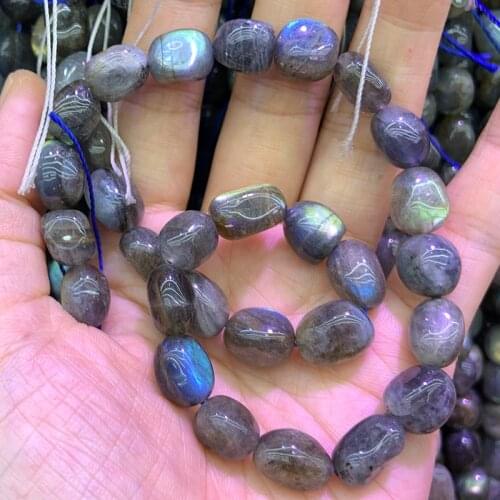 Natural Gray Labradorite Beads 15'' Freeform DIY Stone Loose Beads For Jewelry Making Beads Bracelets Necklace For Women Gift