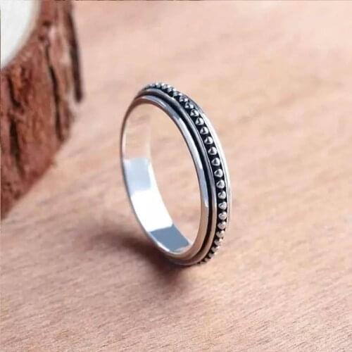 New Design Infinite Beads Wrapped Around Wedding Rings Classic Silver Color Couple Rings For Women Elegant Wedding Jewelry