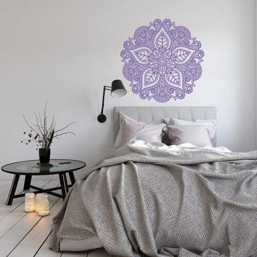 NEW Mandala Design Wall Decal Sticker Yoga Om- Mandala Vinyl Decal Sticker Wall Decor Bedroom Living Room Nursery Dorm A12-003