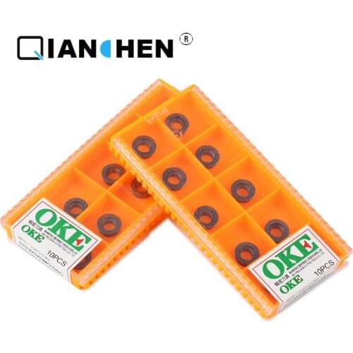 OKE 10pcs/lot High Precision High Performance High Strength CNC RPEW1003MO-QBG OP1130 Industry Carbide Inserts Hard Alloy