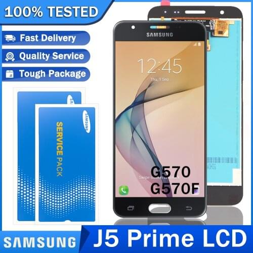 Original LCD for SAMSUNG Galaxy J5 Prime G570F G570 SM-G570F Super AMOLED Display with Frame Touch Screen Digitizer Repair Parts