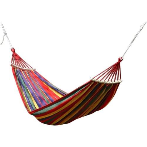 Portable Outdoor Adults Hammocks Durable Canvas Outdoor Garden Camping Single Hammock with Storage Bag