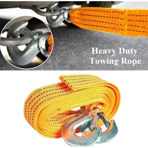 3T Hook Rop Truck High Strength Front Rear Nylon Racing Tow Towing Strap Portable Emergency Tools Accessories Multifunction