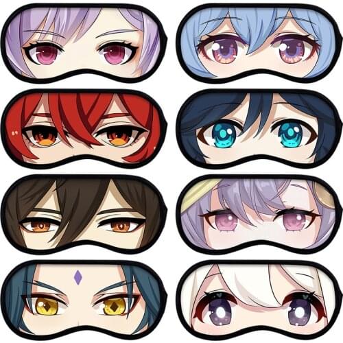 Genshin Impact Masks Woman Anime Eye Mask Ke Li Carved Qing Fashion Surrounding Sleeping Blindfold Ice Pack Sleeping Cosplay