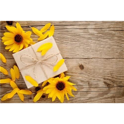 SHENGYONGBAO Art Fabric Custom Photography Backdrops Prop Wood Planks Flower Theme Photography Background DRS2-15