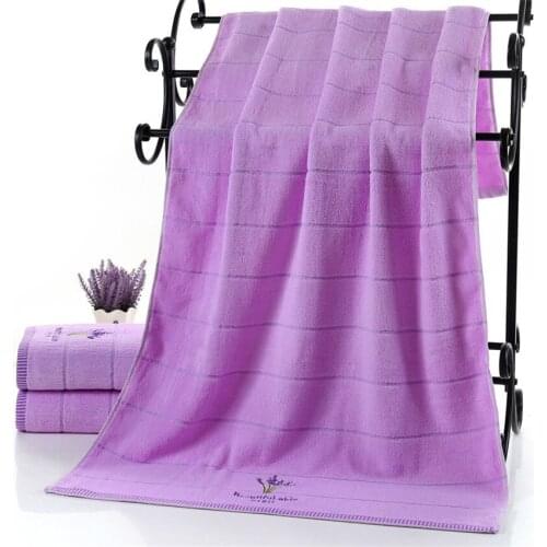 High Quality Bath Towel 100% Cotton 70*140cm Lavender Luxury Toallas de Mano Lovers Towel Romatic Gift Free shipping