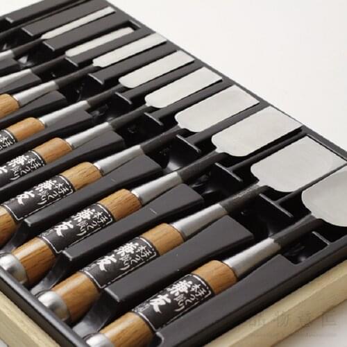 Japanese joinery chisel chase chisel flat chisel woodworking chisel stick steel chisel Anlai white paper No. 2 steel