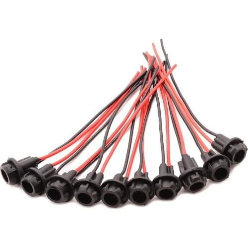 10pcs T10 W5W 168 194 Extension LED Light Bulb Lamp Base Holder 12V Car Lamp Socket Connector Accessories