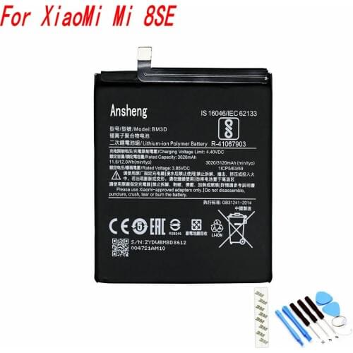 100% NEW Original BM3D 3020mAh battery For Xiaomi 8SE Mi8SE Mi 8SE Mobile Phone