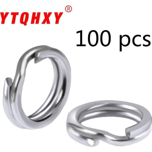 100pcs/lot Luya Sea Fishing Stainless Steel Strong Flattening Double Ring Flattening Ring Connector Connecting Ring 5 7 8mm Tool