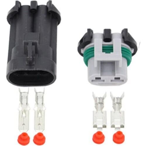 2 Pin Female Male Auto Fan Radiator Connector Toyota Map Sensor Connector DJ70282A-6.3-11/21