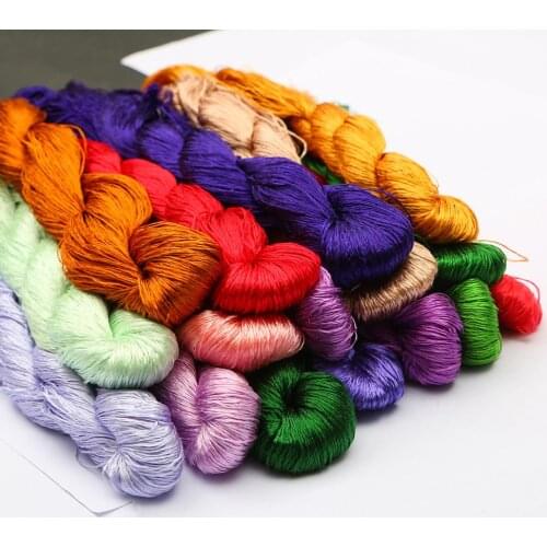 20m/pcs Silk Embroidery 100% Silk Thread Spiraea Embroide Silk Thread Small Sticks Of Hand Embroidery Embroider Cross Stitch
