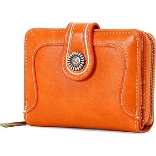 2021 Leather Women Wallet Hasp Clutch bag Small Coin Pocket Purse Card Holder Female Fashion Short Money Bag portfel damski