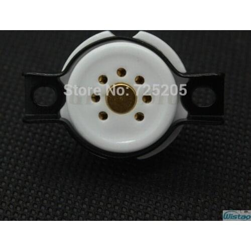 7-pin Gold Plated Vacuum Tube Socket Litle Nine Pins 6Z4 6X4 EF95 EZ90 6AQ5 6J1 Gold-plated Copper & Ceramic Base Free Shipping