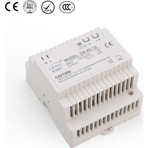 AC DC din rail DR-60 12v 5 amp power supply