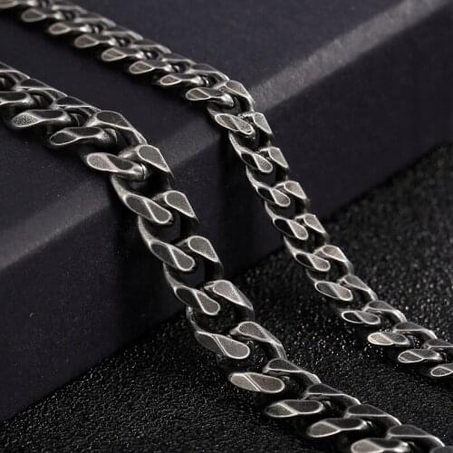 Wholesale Punk Matte Cuban Chain Bracelet Men & Woman Stainless Steel 18-24cm Ckunky 9mm Chain Wristband Jewelry