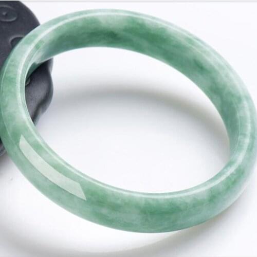 Untread Jade Grade A Natural Emerald Jade Bangle Women Handmade Carved Gemstone Bracelets & Bangles Fine Jewelry Drop Ship
