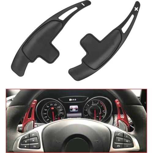 Yubao Black Car Steering Wheel Gear Shifter Paddle Extension for Benz AMG C63 S63 A45 E63 S65 09-14 shift paddles Aluminum alloy