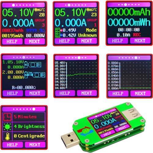 4.5V~24V USB Color QC 2.0 3.0 Quick Charger power bank Battery Capacity Tester USB Doctor Power Meter Ammeter voltage meter