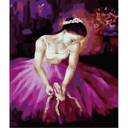 Hiraeth Great Painting By Numbers Kits Picture Diy Frame Home Decoration Coloring By Numbers Flower Girl Handpainted