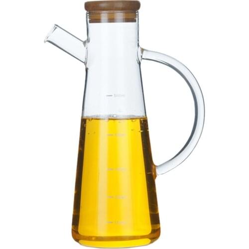Creative Soy Sauce Bottle Borosilicate Glass Oil Vinegar Condiment Bottle Sealed Practical Kitchen Supplies
