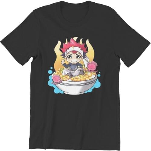 Cool Print Cotton Funny T Shirts Food Wars Shokugeki No Soma Erina Totsuki Anime Men Fashion Streetwear